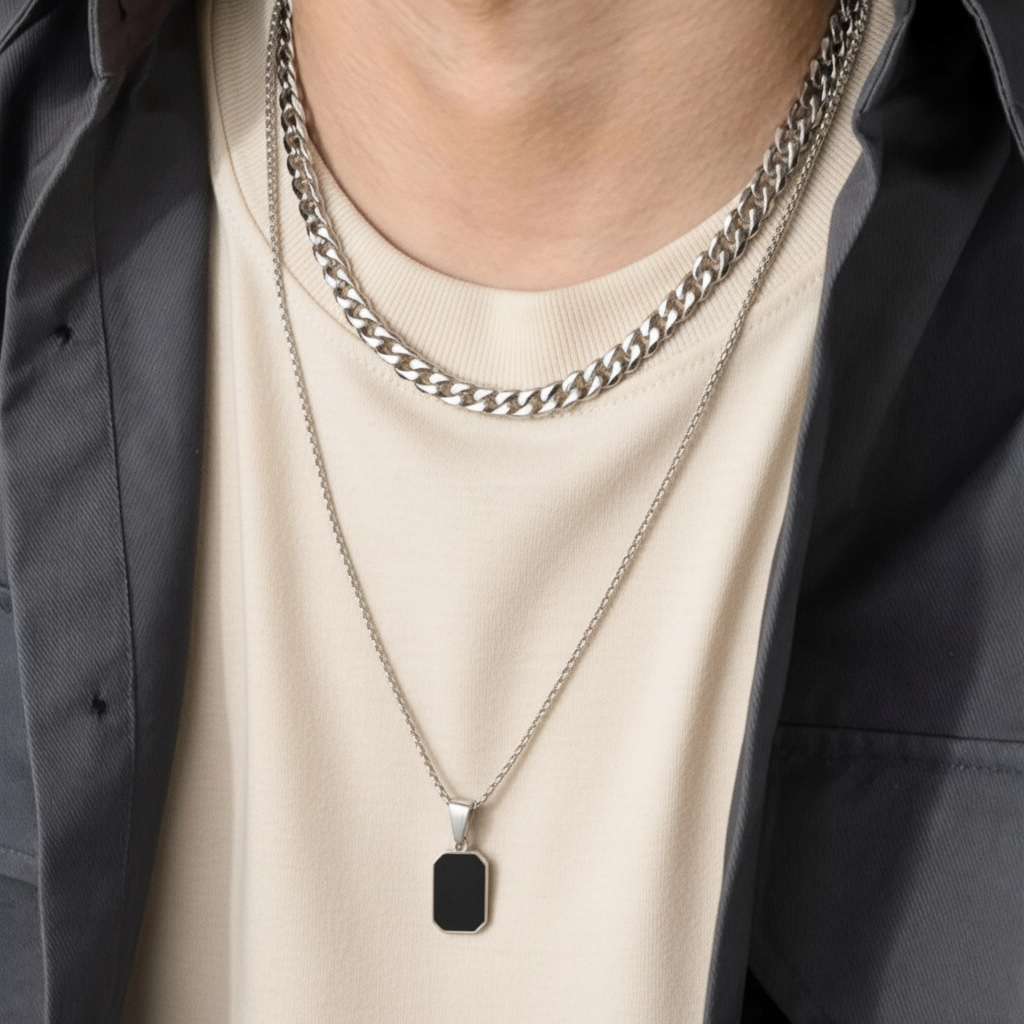 Cuban Chain + Pendant Necklace